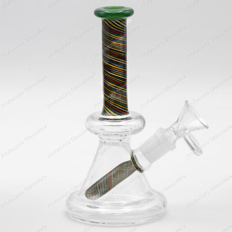 6" Wavy Wig Wag Straight Beaker Bong