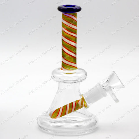 6" Wavy Wig Wag Straight Beaker Bong