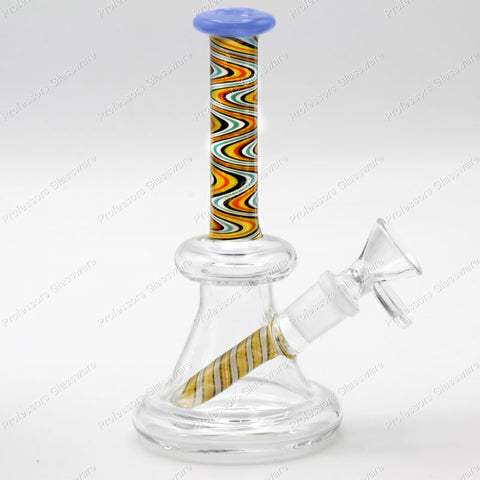 6" Wavy Wig Wag Straight Beaker Bong