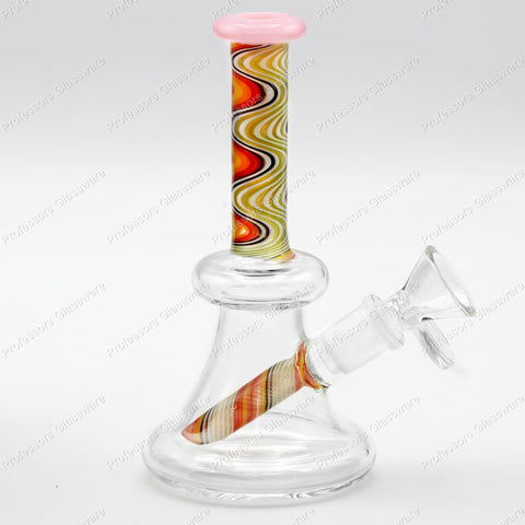6" Wavy Wig Wag Straight Beaker Bong