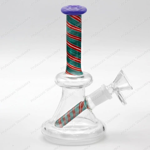 6" Wavy Wig Wag Straight Beaker Bong