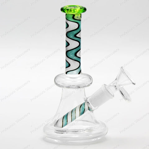 6" Wavy Wig Wag Straight Beaker Bong