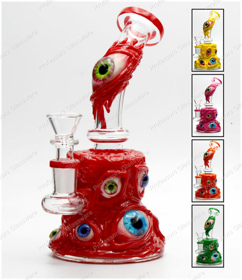 8" Multiple Eyes Colorful Bong