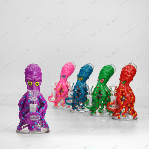 7" Evil Octopus Colored Bong