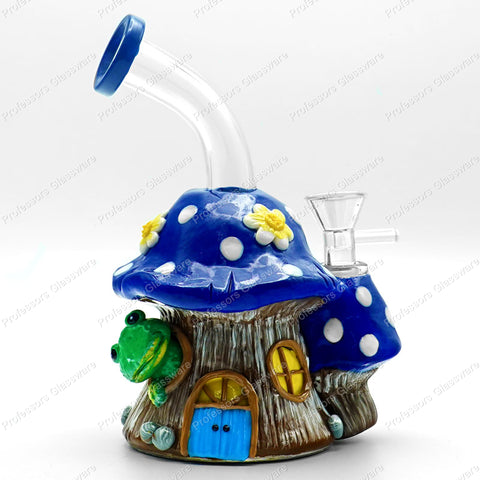 7" Mushroom Cottage House Bong