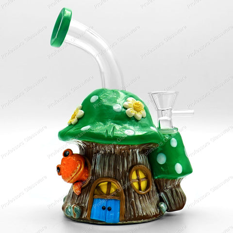 7" Mushroom Cottage House Bong
