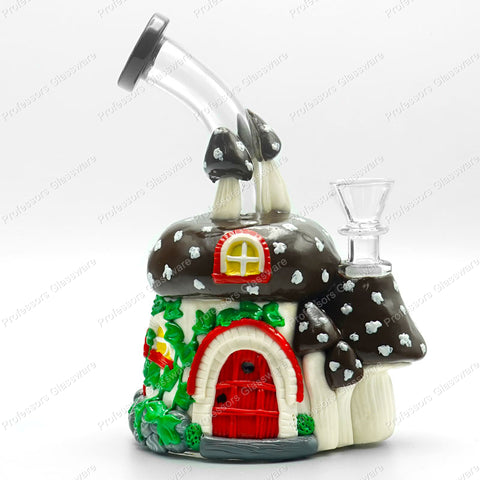 8" Mushroom House Gnome Bong