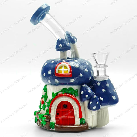8" Mushroom House Gnome Bong