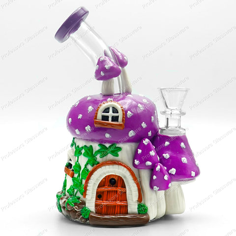 8" Mushroom House Gnome Bong