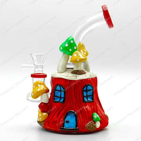 7" Gnome Cottage Mystical House Bong