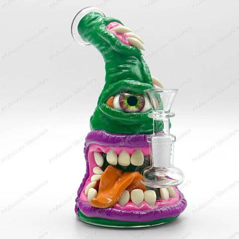 8" Spiked Monster Eye Tongue Bong