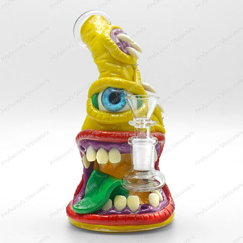 8" Spiked Monster Eye Tongue Bong