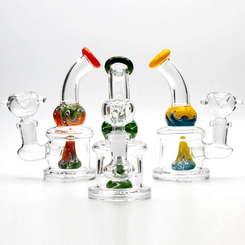 6" Mini Wig Wag Percolated Bong