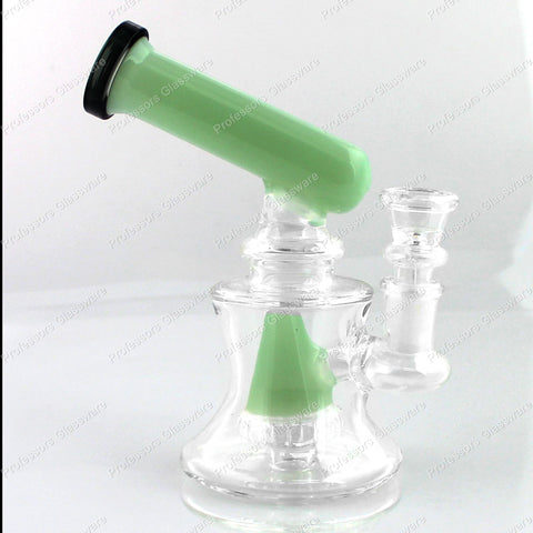 6.5" Slanted Neck Mini Disc Percolator Bong