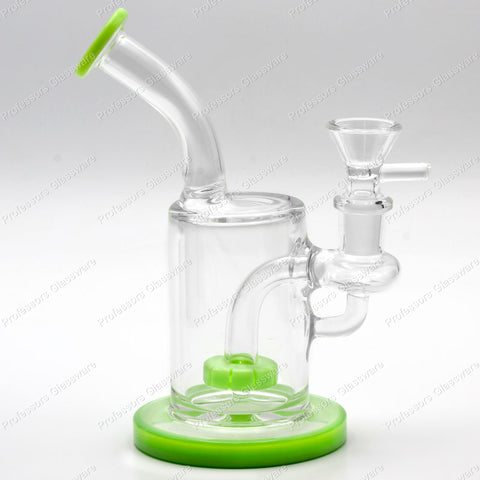 7" Cylinder Recycler Curved Bong