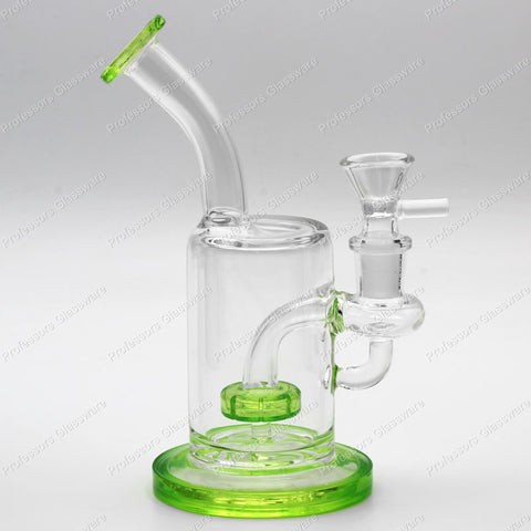 7" Cylinder Recycler Curved Bong