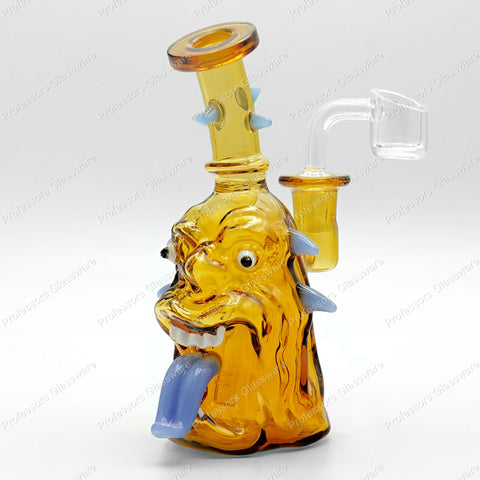 6" Clear Colored Tongued Monster