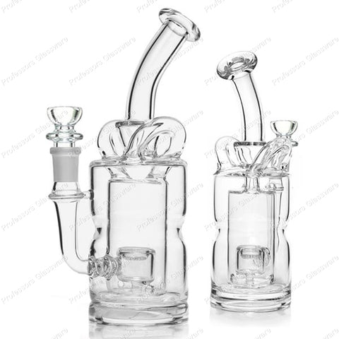 9" Dual Chamber Bent Neck Recycler