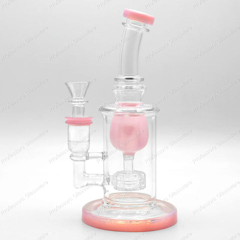 8" Curved Matrix Pear Percolator Bong
