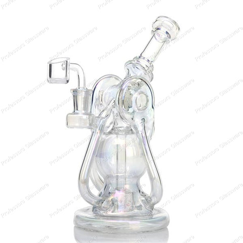 9" Chromatic Pearly Glass Bong Recycler