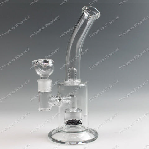 12" Bent Neck Chambered Inset Percolator Bong