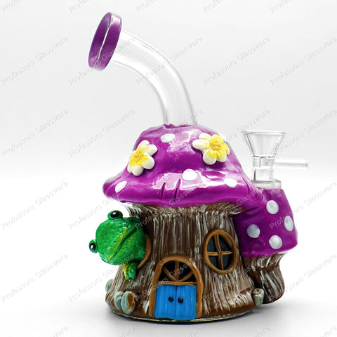 7" Mushroom Cottage House Bong