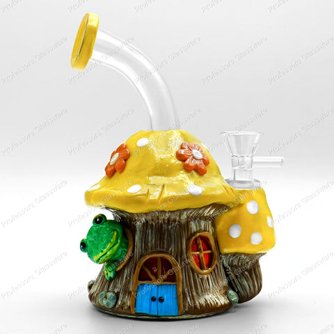 7" Mushroom Cottage House Bong