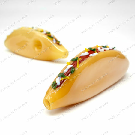 6″ Taco Glass Hand Pipe – Novelty Snack Spoon Piece
