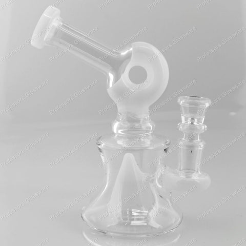 5.5" Donut Disc Percolator Slanted Neck Glass Bong
