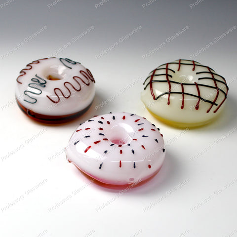 4.5″ Doughnut Glass Hand Pipe – Sweet & Funky Spoon Piece