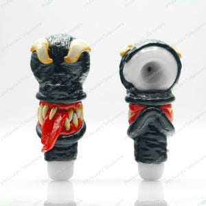 5 Inch Black Venom Monster Glass Hand Pipe – Dark Horror Spoon
