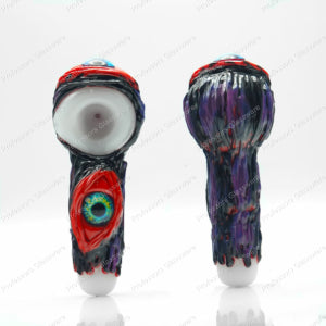 5 Inch Purple Eyeball Monster Glass Pipe – Creepy Novelty Spoon