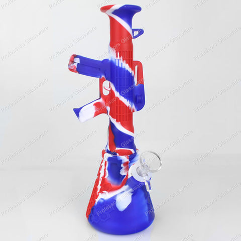 Gun-Style Silicone Water Pipe – Tactical Silicone Bong