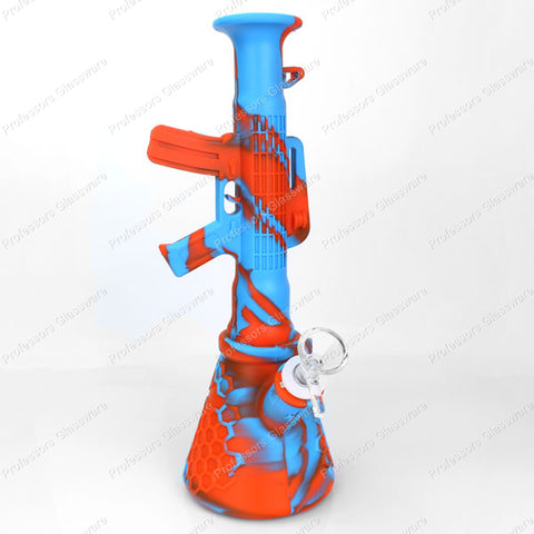 Gun-Style Silicone Water Pipe – Tactical Silicone Bong