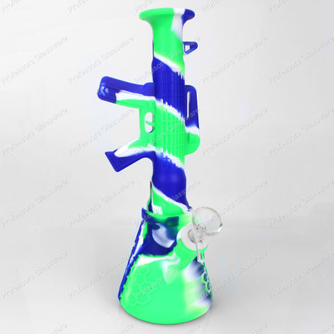 Gun-Style Silicone Water Pipe – Tactical Silicone Bong