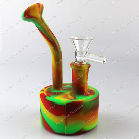 5.75″ Silicone Water Pipe – Pocket-Size Unbreakable Bong