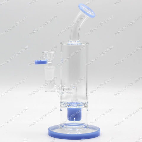 9" Bent Neck Showerhead and Ratcher Percolator Bong